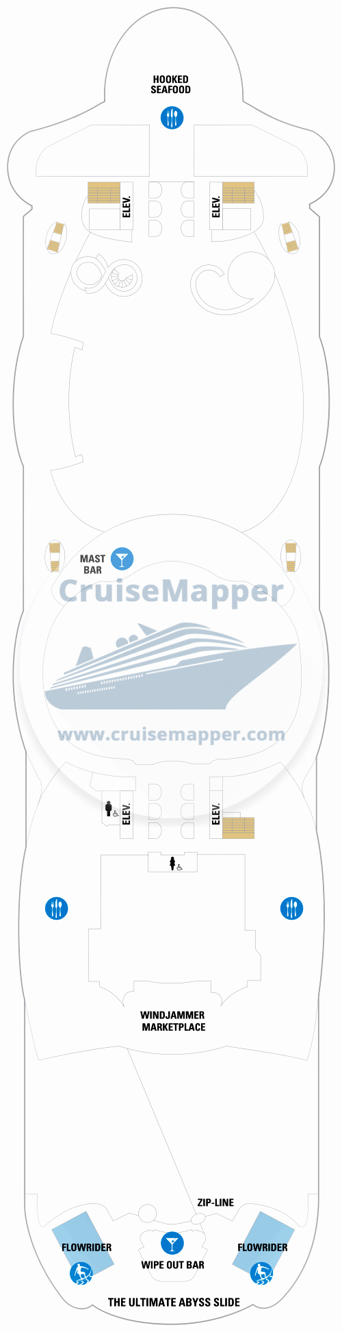 Схема палубы 16 Symphony of the Seas